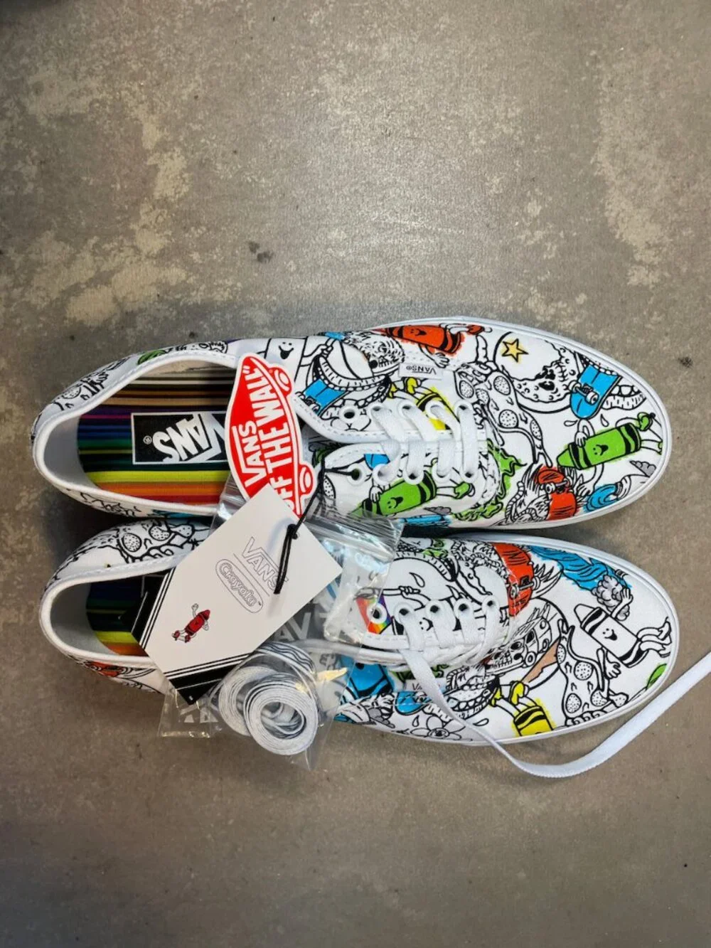 Vans Authentic Crayola DIY Sketch Men's Size 11.5 New Rare VN0A5KRDARE Sneaker